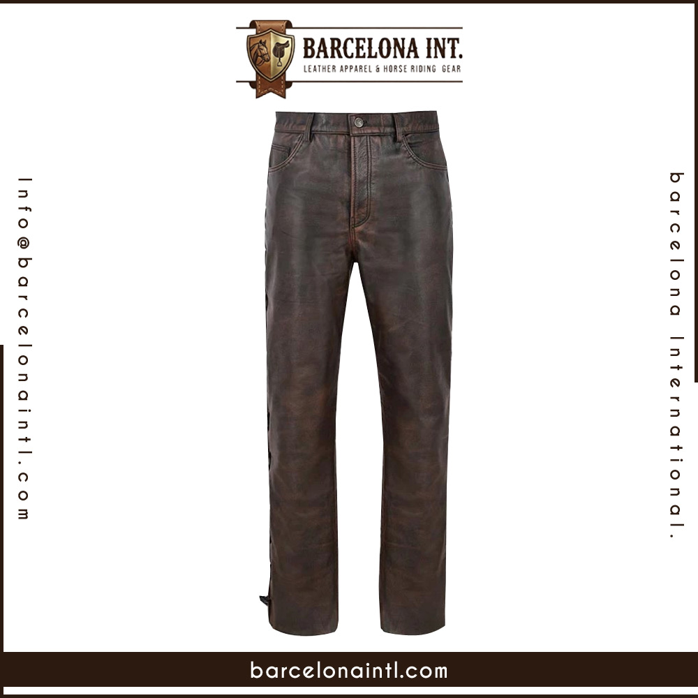 01 Men Leather Pants - Image 1